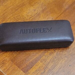 Vintage Autoflex Brown Hard Case For Glasses Clamshell NWOT
